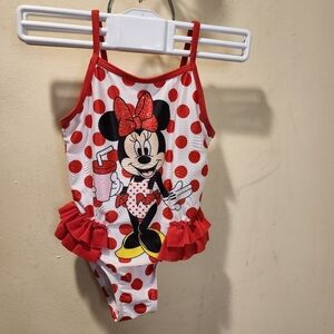 Disney Junior Minnie Mouse One Piece Swimmer size 2t
